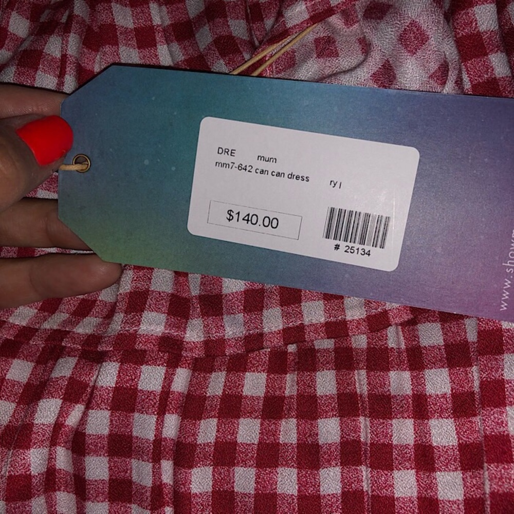 🆕 SMYM • Can Can Dress, Cherry Pie Gingham - XS - Picture 7 of 7